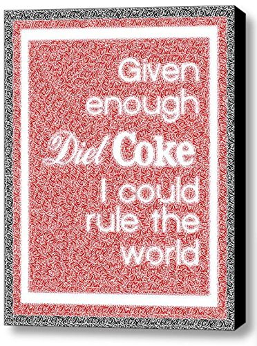 Product Cover Abstract Diet Coke I can Rule The World Text Mosaic Framed 9x11 Inch Limited Edition with COA