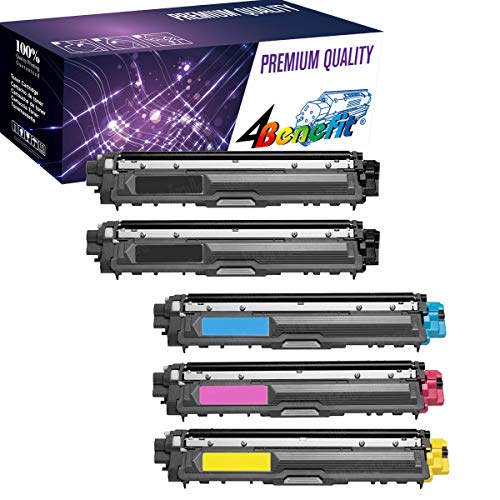 Product Cover 4Benefit Compatible Toner Cartridge for Brother TN221 TN225 to Use with HL-3140CW HL-3170CDW HL-3180 MFC-9130CW MFC-9330CDW MFC-9340CDW (2 Black, 1 Cyan, 1 Magenta, 1 Yellow) 5 Pack