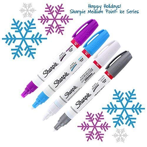 Product Cover Sharpie Oil-Based Paint Markers, Medium Point, Pack of 4 - Ice Colors