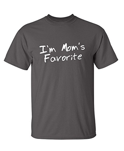 Product Cover I'm Mom's Favorite Graphic Novelty Sarcastic Funny T Shirt XL Charcoal