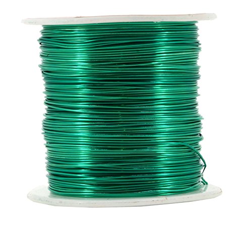 Product Cover Mandala Crafts Anodized Aluminum Wire for Sculpting, Armature, Jewelry Making, Gem Metal Wrap, Garden, Colored and Soft, 1 Roll(20 Gauge, Kelly Green)