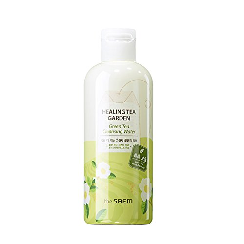 Product Cover [the SAEM] Healing Tea Garden Cleansing Water Green Tea 300ml (10.14 fl.oz) - One Step No Wash Cleansing Water, AHA Elements Remove Dead Skin Cells, Skin Brightening and Purifying