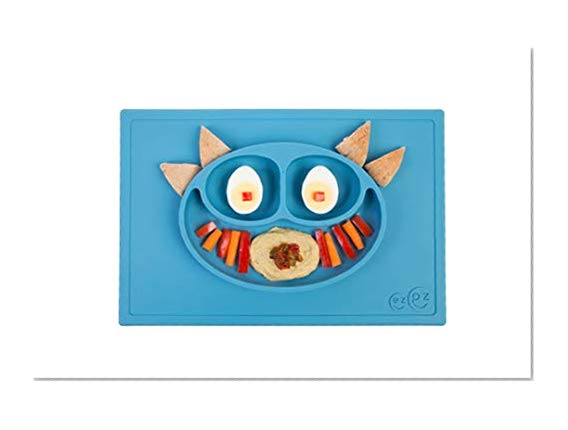 Product Cover ezpz Happy Mat - One-Piece Silicone placemat + Plate (Blue)