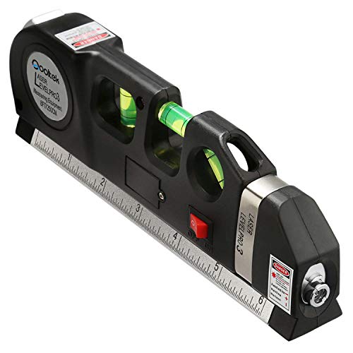 Product Cover Qooltek Multipurpose Laser Level Laser Line 8 feet Measure Tape Ruler Adjusted Standard and Metric Rulers