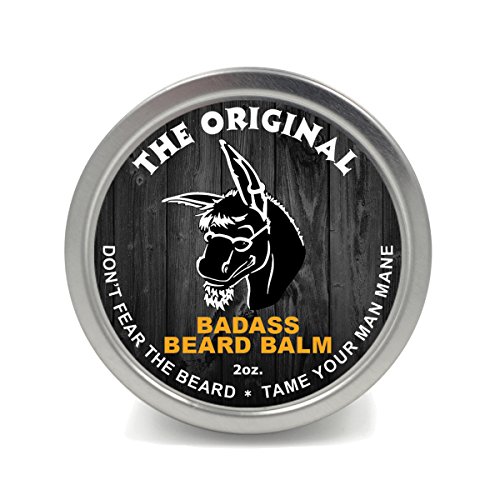 Product Cover Badass Beard Care Beard Balm For Men - The Original Scent, 2 Ounce - All Natural Ingredients, Soften Hair, Hydrate Skin to Get Rid of Itch and Dandruff, Promote Healthy Growth