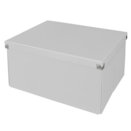 Product Cover Pop n' Store Decorative Storage Box with Lid, Collapsible and Stackable, Large Mega Box, Interior Size (14.625