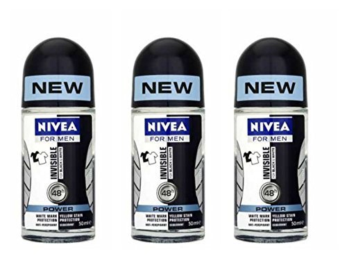 Product Cover Nivea for Men Deodorant Roll On 1.69 Oz (Invisible B&W Power) Pack of 3