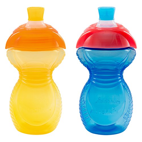 Product Cover Munchkin Click Lock Bite Proof Sippy Cup, Yellow/Blue, 9 Ounce, 2 Count
