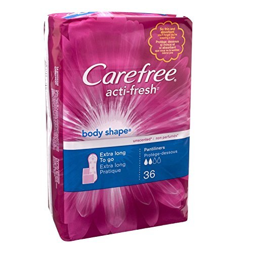 Product Cover Carefree Acti Fresh Body Shape Extra Long To-go Pantiliners, Unscented