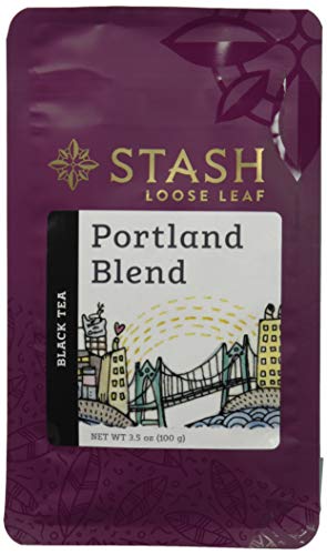 Product Cover Stash Tea Portland Blend Loose Leaf Tea, 3.5 Ounce Pouch Loose Leaf Premium Black Tea for Use with Tea Infusers Tea Strainers or Teapots, Drink Hot or Iced, Sweetened or Plain