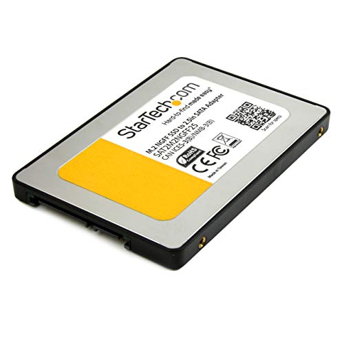 Product Cover StarTech.com M.2 SSD to 2.5in SATA III Adapter with Protective Housing - M.2 Solid State Drive to 2.5in SATA Converter w/ 9.5mm Height (SAT2M2NGFF25)