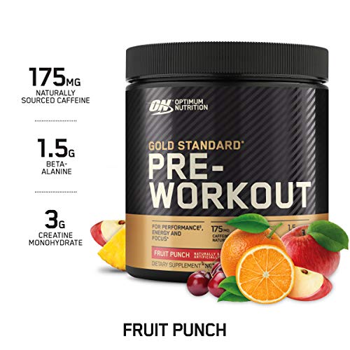 Product Cover Optimum Nutrition Gold Standard Pre-Workout with Creatine, Beta-Alanine, and Caffeine for Energy, Keto Friendly, Fruit Punch, 30 Servings (Packaging May Vary)