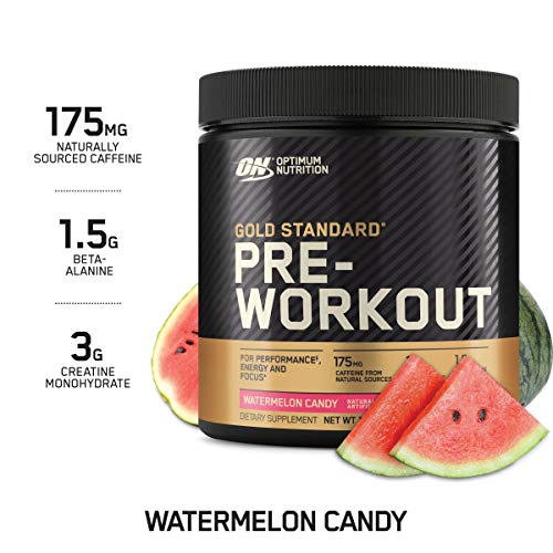 Product Cover Optimum Nutrition Gold Standard Pre-Workout with Creatine, Beta-Alanine, and Caffeine for Energy, Keto Friendly, Watermelon Candy, 30 Servings (Packaging May Vary)