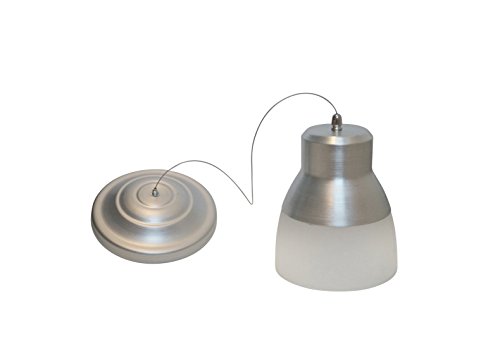 Product Cover It's Exciting Lighting IEL-5778 Glass Pendant Nickel IR LED Light With Brushed Nickel And Frosted Glass Shade, Battery Operated With 24 Included LEDs