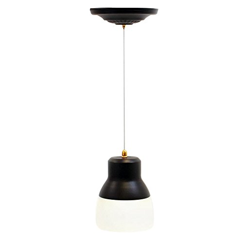 Product Cover It's Exciting Lighting IEL-5891 Glass Pendant Bronze IR LED Light With Bronze Hardware And Frosted Glass Shade, Battery Operated With 24 Included LEDs