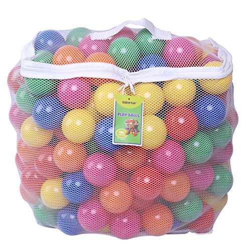 Product Cover Click N' Play Pack of 200 Phthalate Free BPA Free Crush Proof Plastic Ball, Pit Balls - 6 Bright Colors in Reusable and Durable Storage Mesh Bag with Zipper