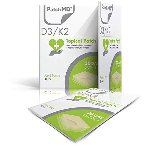 Product Cover PatchMD - D3/K2 Topical Patches - Natural Ingredients, Supports Healthy Immune System - 30 Day Supply