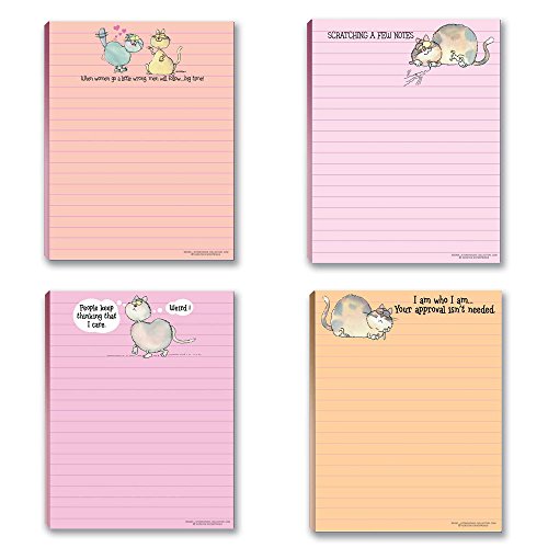 Product Cover Funny Cat Theme Pads - 4 Assorted Kitty Note Pads
