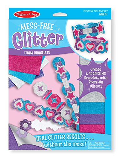 Product Cover Melissa & Doug Mess-Free Glitter Foam Bracelets Craft Kit (Makes 4 Bracelets)