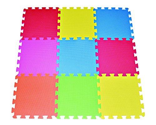 Product Cover POCO DIVO 9-Tile Multi-Color Exercise Mat Solid Foam EVA Playmat Kids Safety Play Floor