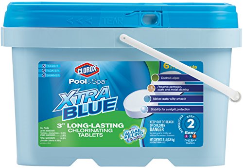 Product Cover CLOROX Pool&Spa XtraBlue 3-Inch Long Lasting Chlorinating Tablets, 5-Pound Chlorine