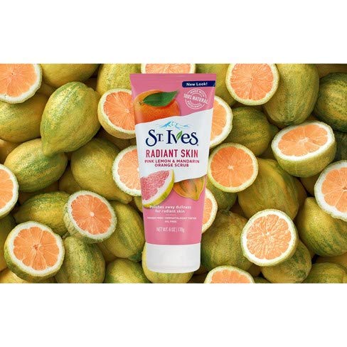 Product Cover St Ives Scrub, Even & Bright Pink Lemon & Mandarin Orange 6 Ounce (Pack of 3)