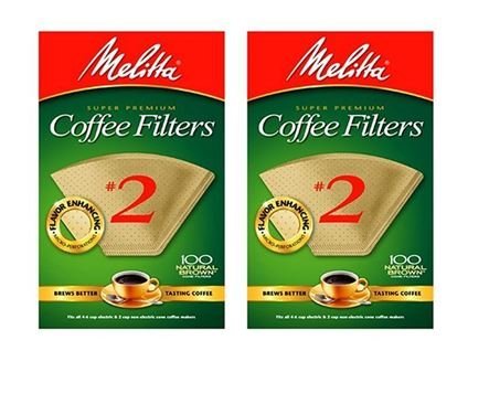 Product Cover Melitta CECOMINOD050194 622752 100CT #2 BRN Filter, 2 Pack, 2 Natural Brown