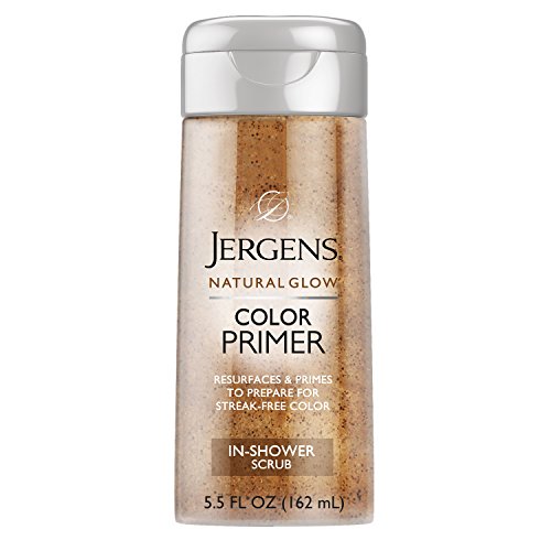 Product Cover Jergens Natural Glow Color Primer Exfoliating In-Shower Body Scrub, 5.5 Ounces