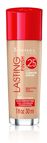 Product Cover Rimmel Lasting Finish Foundation, Soft Beige, 1 Ounce - Medium Coverage Liquid Foundation with SPF 20 Long Lasting Smooth & Even Look