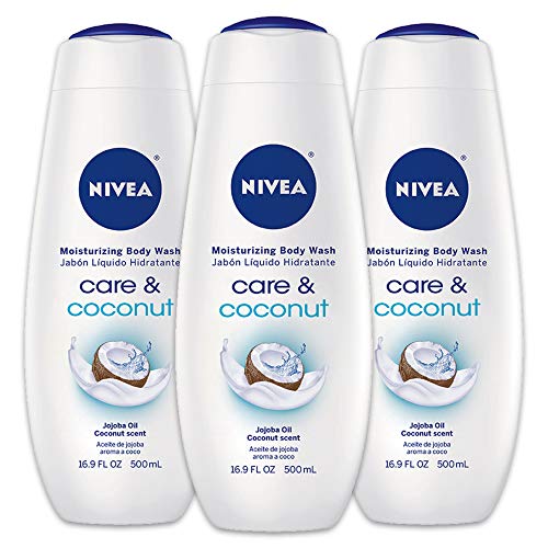 Product Cover NIVEA Care & Coconut Moisturizing Body Wash - Tropical Scent for Normal Skin - 16.9 fl. oz. Bottle (Pack of 3)