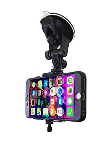 Product Cover Car Phone Mount - Cell Phone Holder for Car Windshield Compatible with iPhone X XS Max XR 8 Plus 7 Plus 6S Plus 6 Plus SE Samsung Galaxy S9, S8, S8 Plus, Note 8, S7, S6, S5, Google Pixel XL by DaVoice