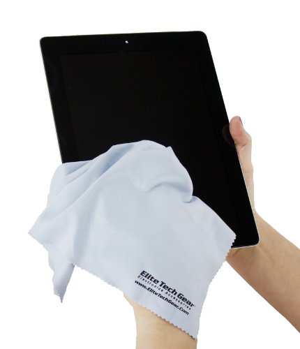 Product Cover Elite Tech Gear - 4 Blue OVERSIZED Microfiber Cloths, The Most Amazing Microfiber Cleaning Cloths - Perfect For Cleaning All Electronic Device Screens, Eyeglasses & Delicate Surfaces 12