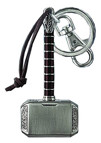 Product Cover Marvel Comics Avengers Thor's Hammer Pewter Keychain Key Ring With Clip