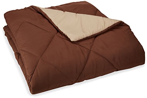 Product Cover AmazonBasics Reversible Microfiber Comforter Blanket - Full or Queen, Chocolate