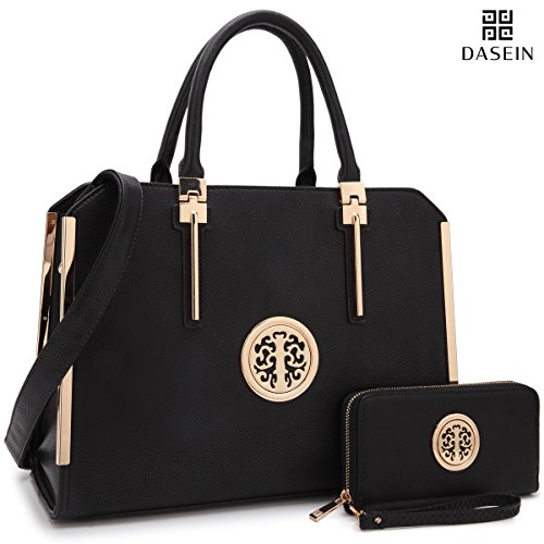 Product Cover Women's Fashion Top Handle Handbags Hinged Tote Satchel Purse Work Shoulder Bag