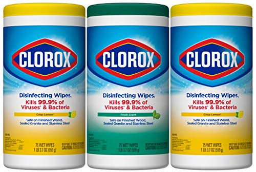 Product Cover Clorox Disinfecting Wipes Value Pack, Bleach Free Cleaning Wipes - 75 Count Each (Pack of 3)