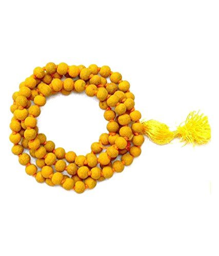 Product Cover odishabazaar Haldi Mala Baglamukhi Mala Turmeric (Haldi) Mala 108+1 Beads Turmeric Rosary