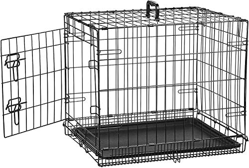 Product Cover AmazonBasics Single Door Folding Metal Cage Crate For Dog or Puppy - 24 x 18 x 20 Inches