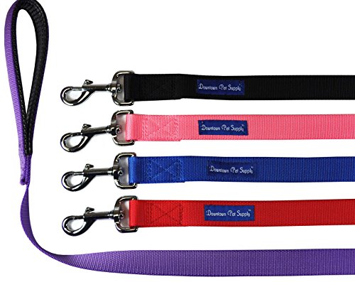 Product Cover Downtown Pet Supply Strong Durable Dog Leash Lead - Blue 6' Foot (L) x 3/4