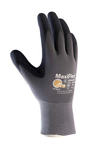 Product Cover 3 Pack 34-874 XS MaxiFlex Ultimate Nitrile Grip Work Gloves Size X-Small (3)