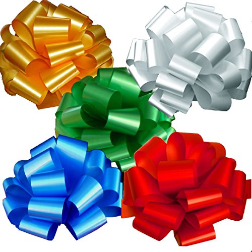 Product Cover Gold, White, Green, Blue, Red Pull Bows for Large Christmas Gifts - 9
