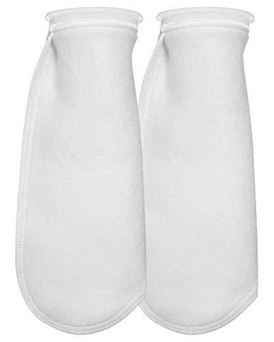 Product Cover Filter Socks 200 Micron - 4 Inch Ring by 14 Inch Long - 2 pack- LONG - Aquarium Felt Filter Bags - Custom Made In The USA For Aquatic Experts