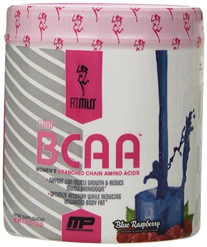 Product Cover FitMiss Women's BCAA Powder, 6 Grams of BCAA Amino Acids, Post-Workout Recovery Drink for Muscle Recovery and Muscle Toning, Blue Raspberry, No Sugar or Calories, 30 Servings