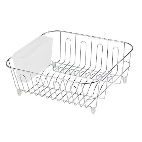 Product Cover REAL HOME Innovations 12.5 by 14.25 by 5.25-Inch Dish Drainer, Small, Chrome