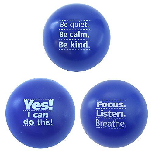 Product Cover Teacher Peach Motivational Stress Balls, 3 Pack, Perfect Funny Teacher Gifts, Office Gifts for Coworkers, or Employee Gift Ideas
