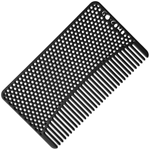 Product Cover Go-Comb - Wallet Comb - Sleek, Durable Stainless Steel Hair and Beard Comb - Black