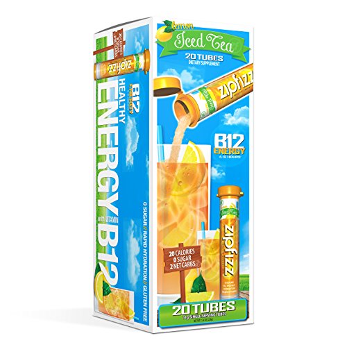 Product Cover Zipfizz Healthy Energy Drink Mix, Hydration with B12 and Multi Vitamins, Lemon Iced Tea, 20 Count