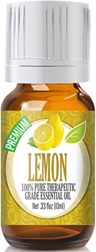 Product Cover Healing Solutions Lemon Essential Oil - 100% Pure Therapeutic Grade Lemon Oil - 10ml