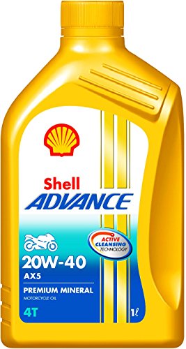 Product Cover Shell Advance AX5 550031351 20W-40 API SL Premium Mineral Motorbike Engine Oil (1 L)