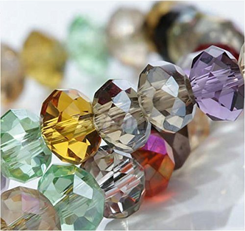 Product Cover HYBEADS 72-1-29 100per Assorted China Top AAA Quality 5040 Assorted Crystal Beads 4mm 6mm 8mm 10mm Faced Glass Beads Crystal Rondelles Beads (10mm)